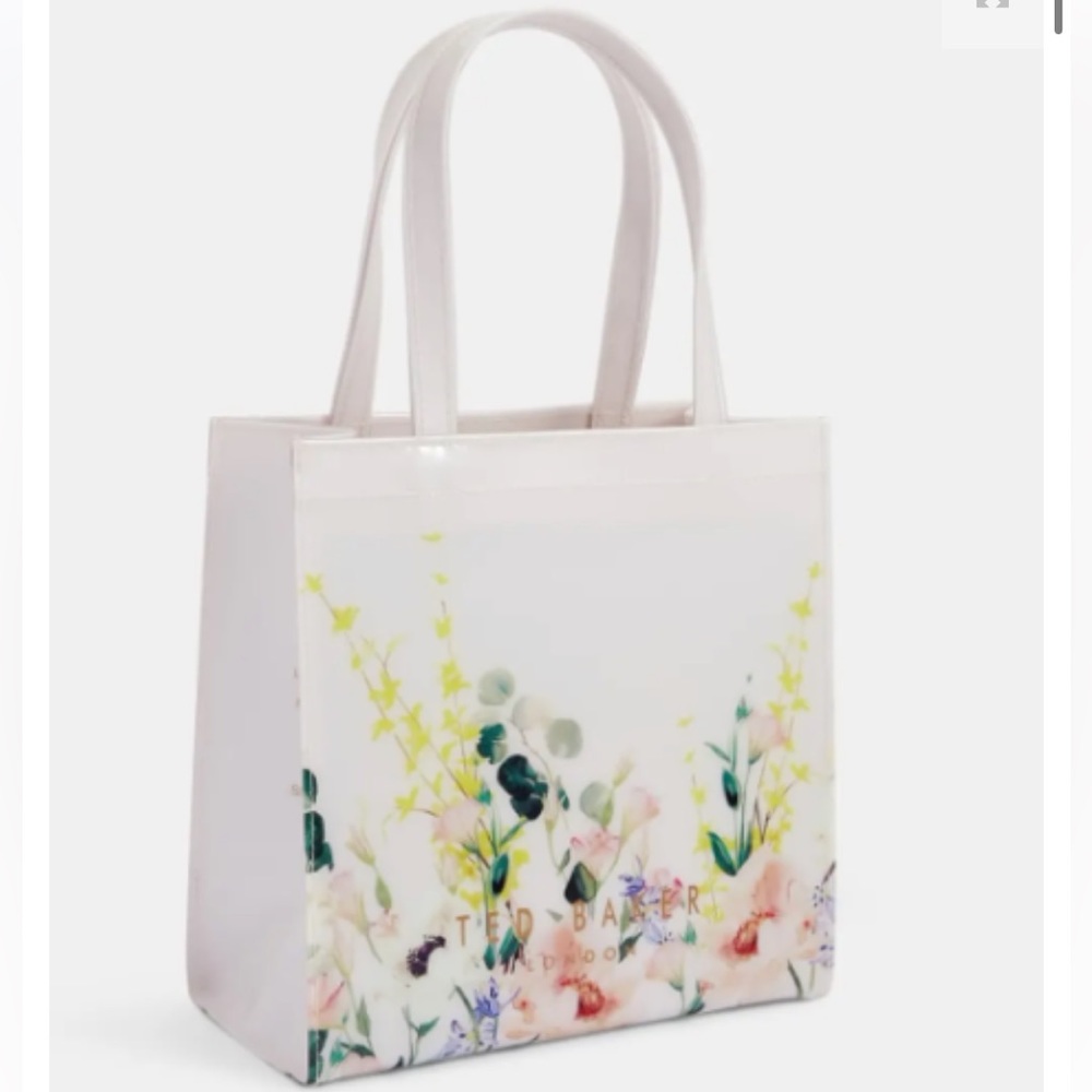NEW TED BAKER Nude Pink Floral Annacon Elegant small icon bag Shopper Purse